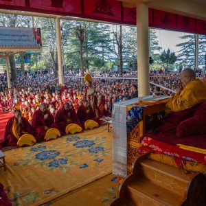 Unterweisungen im Haupttempel in Dharamsala