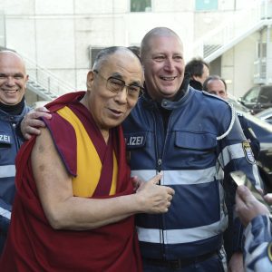 Während seines von Tibethaus organisierten Besuchs 2014