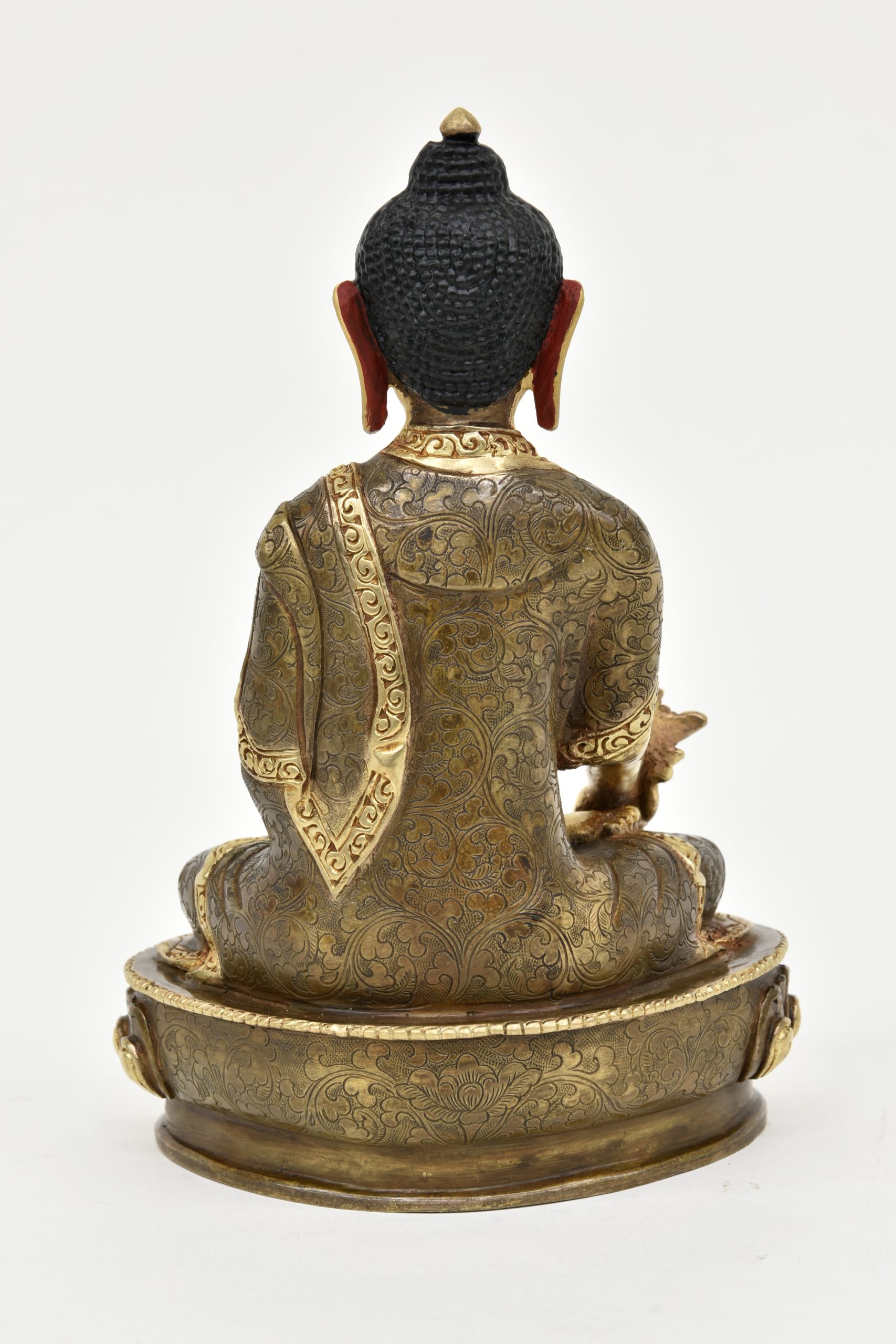 Statue Medizinbuddha, teilvergoldet, Höhe 20,5 cm - Image 2