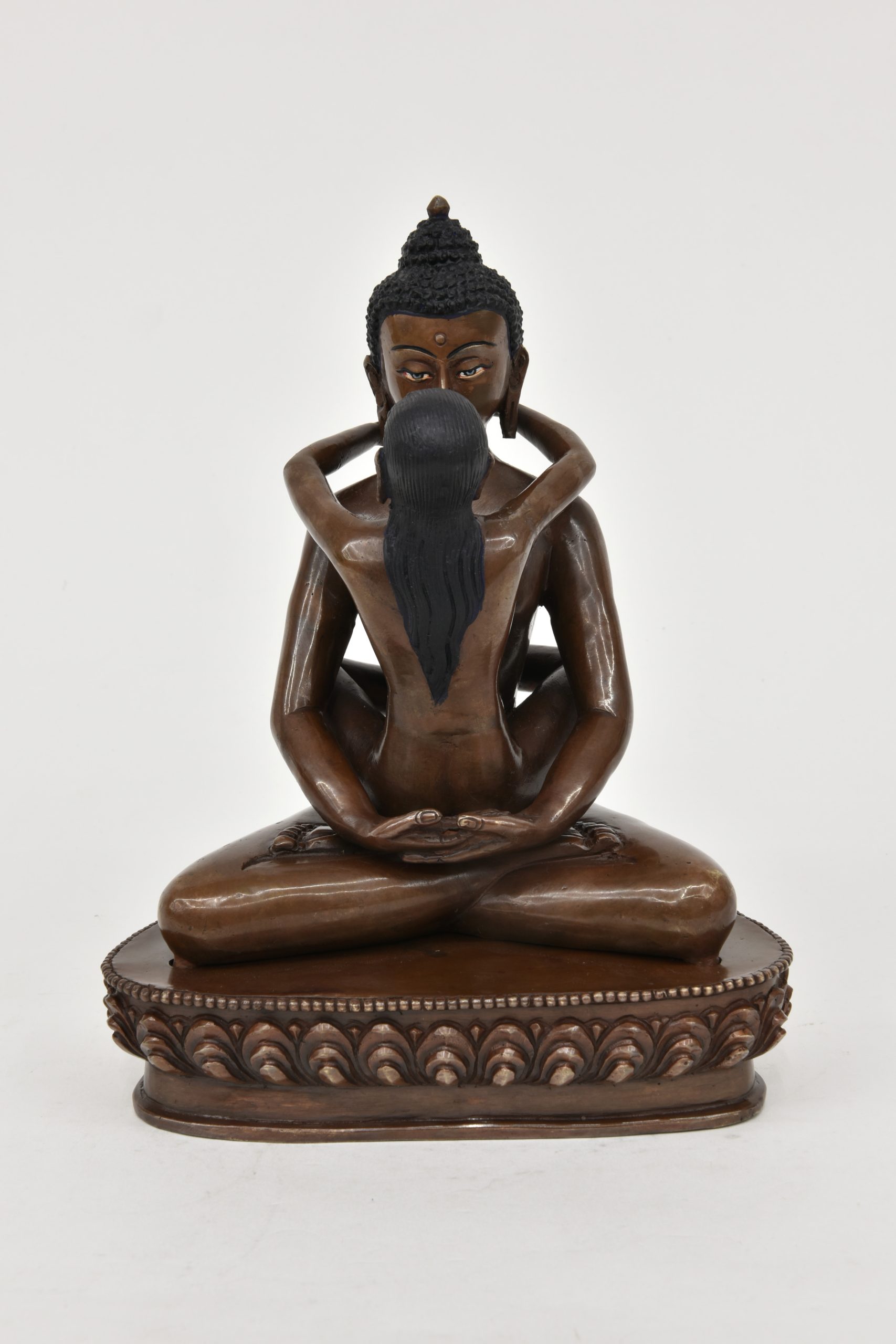 Statue Samantabhadra, unvergoldet, Höhe 21,5 cm, gute Qualität