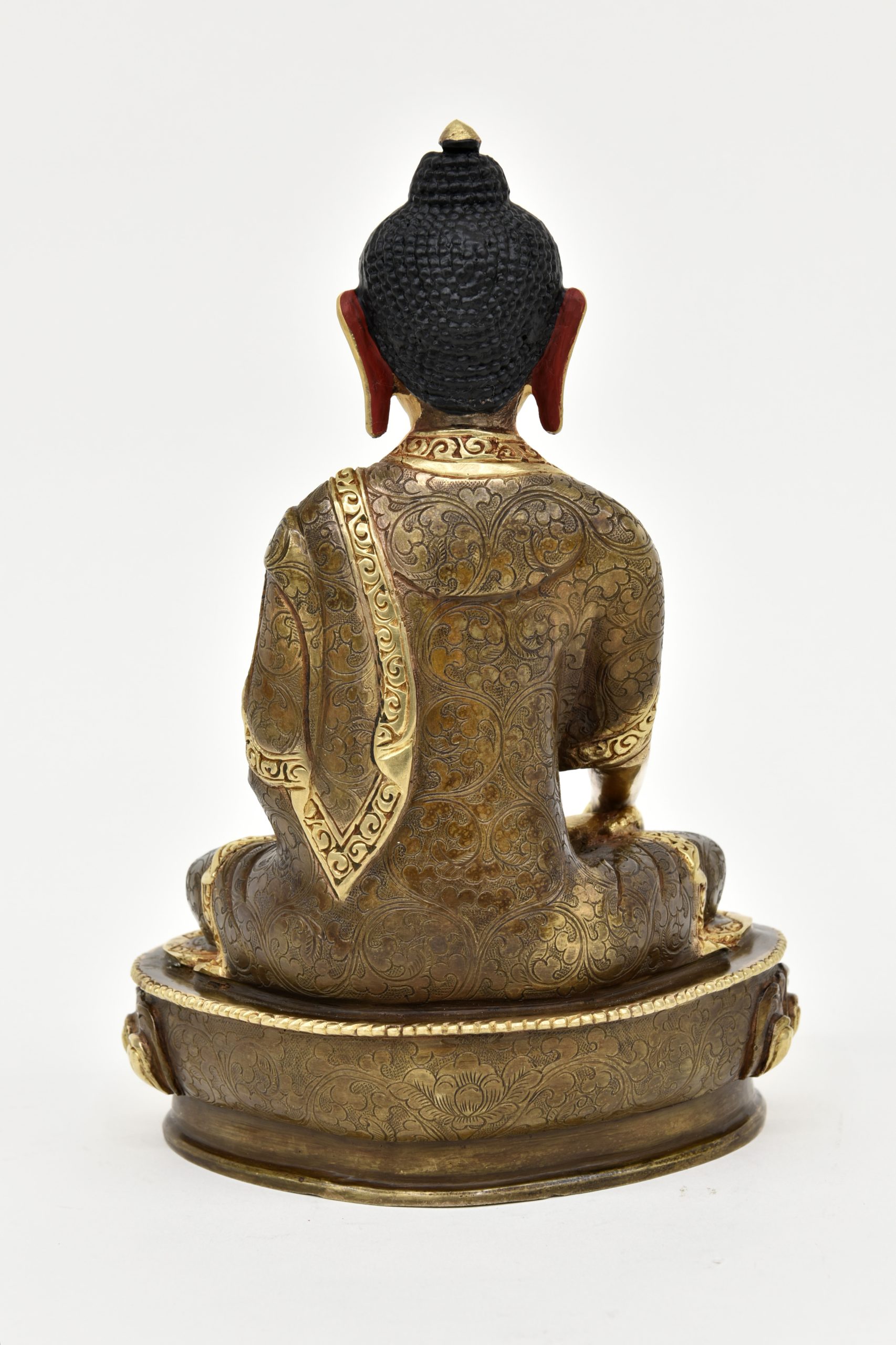 Statue Shakyamuni Buddha, teilvergoldet, Höhe 20,5 cm - Image 2